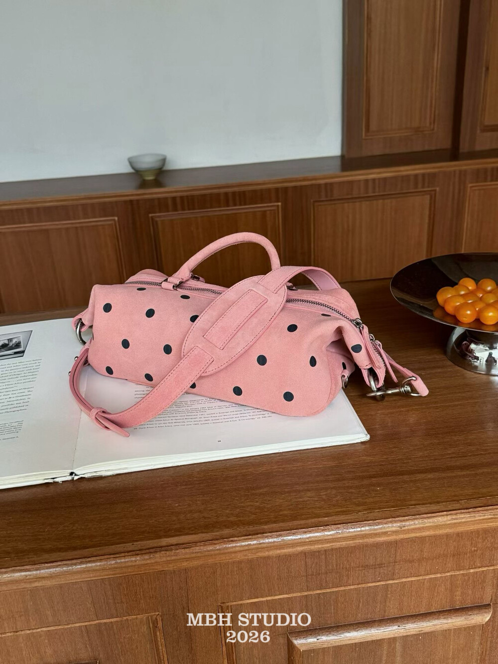 Niche Korean Ins Style Matte Leather Polka Dot Pillow Bag Cute Crossbody Handbag with Shoulder Strap - Image 3