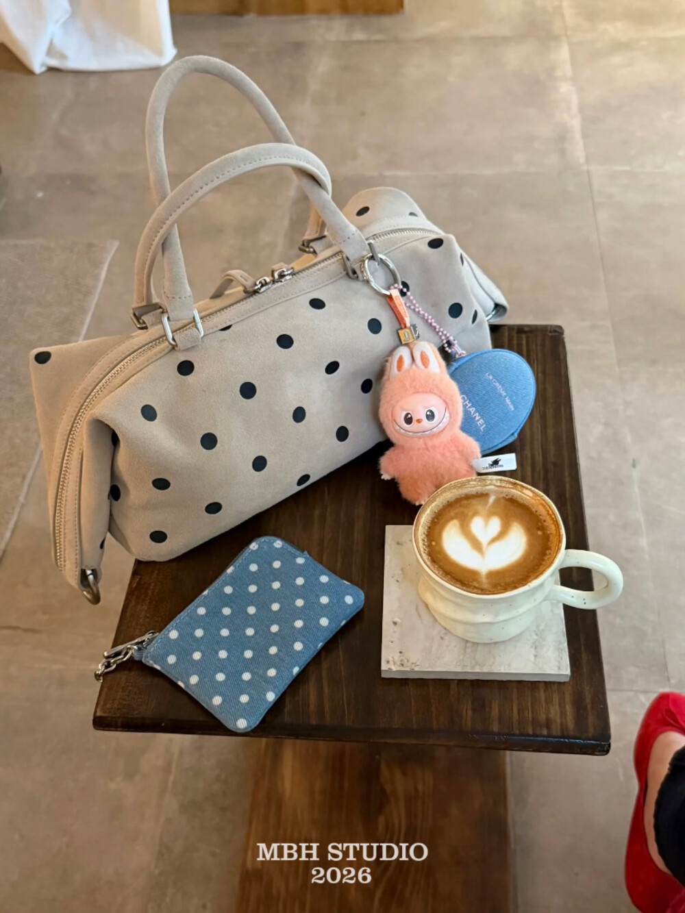 Niche Korean Ins Style Matte Leather Polka Dot Pillow Bag Cute Crossbody Handbag with Shoulder Strap - Image 4