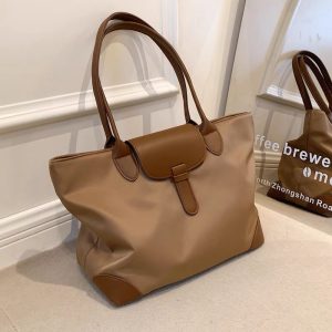 Large Capacity Tote Bag for Women Students Commuter Shoulder Bag Oxford Nylon Cross Border